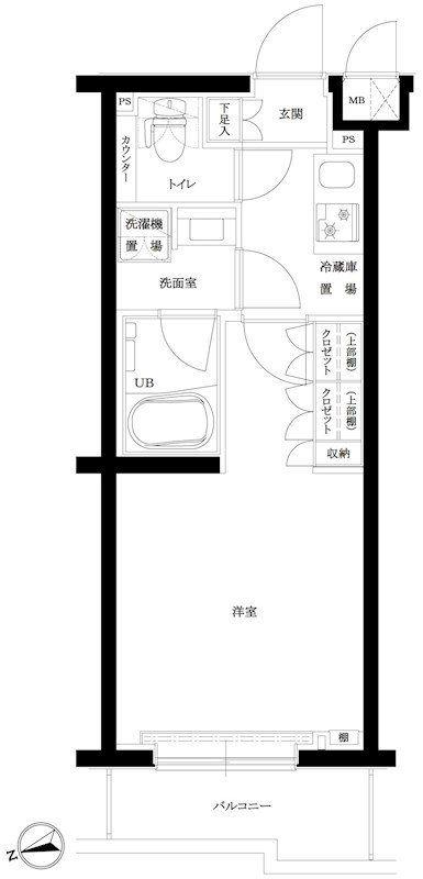 ルーブル新高島平(1K/2階)の間取り写真