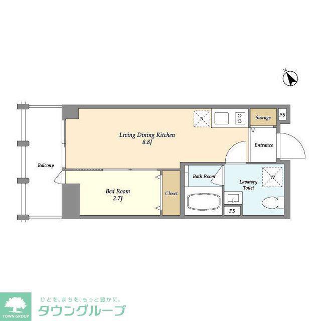 THE GRAND TERRACE WAKABAYASHI(1LDK/2階)の間取り写真