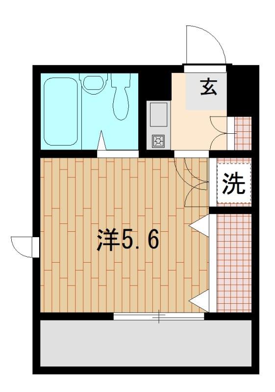 ベルトピア南浦和III(1K/2階)の間取り写真