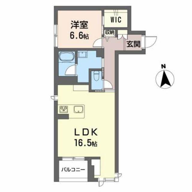 グランドメゾン新屋敷(1LDK/1階)の間取り写真