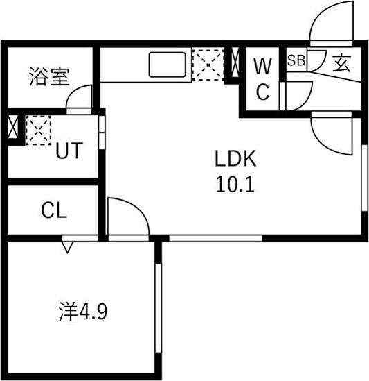 FODERA IMPERIAL24軒(1LDK/2階)の間取り写真