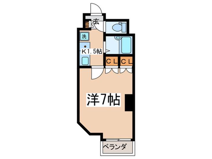 コートサクライ(1K/3階)の間取り写真