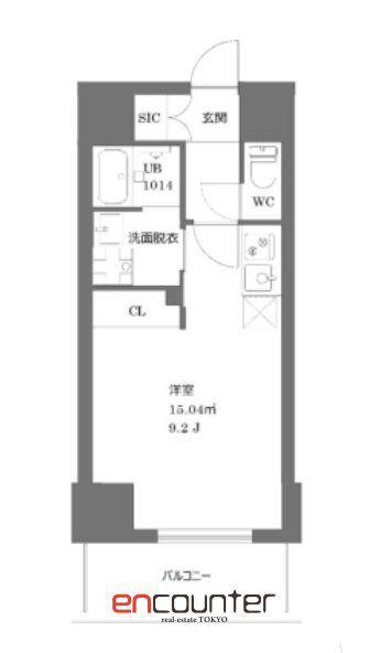 イマーレ富久町(ワンルーム/3階)の間取り写真