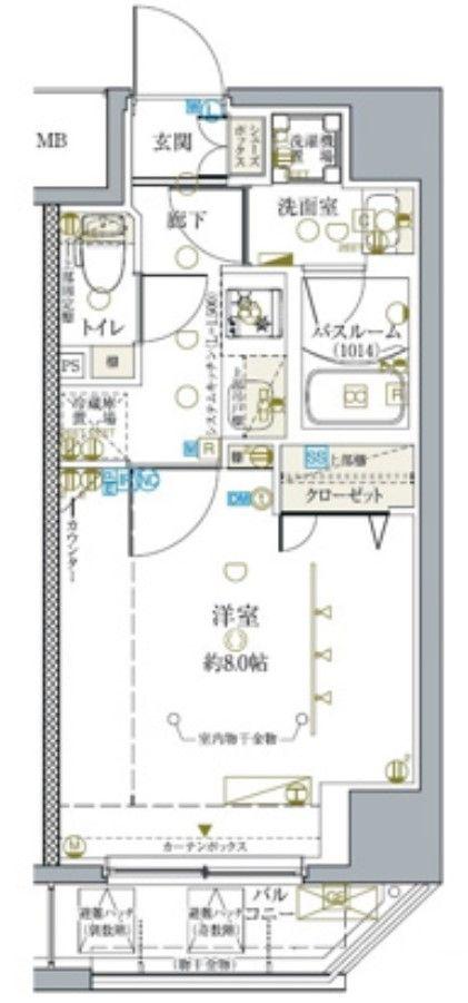 クレヴィスタ亀戸IV(1K/10階)の間取り写真