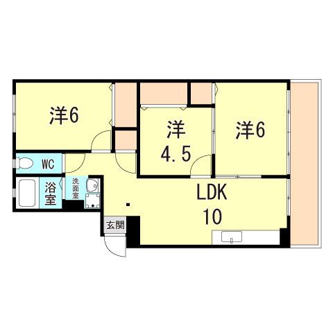 リーガルハウス舞子I号棟(3LDK/1階)の間取り写真