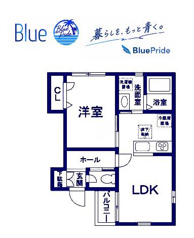 LE MONDE KAMAKURA(1LDK/1階)の間取り写真