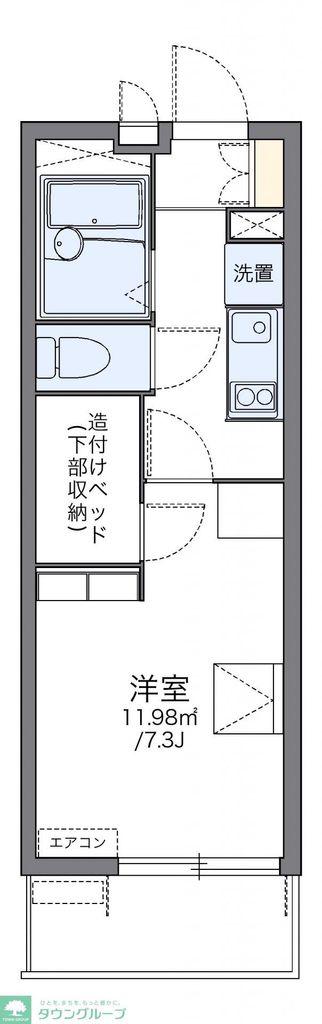レオパレス松葉(1K/2階)の間取り写真