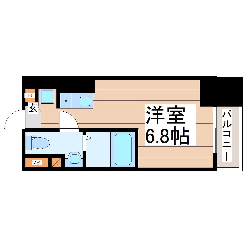 令和ライフ北目町(ワンルーム/4階)の間取り写真