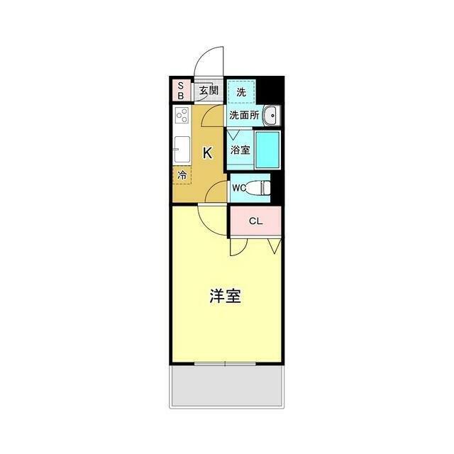 ビュー久米川パル(1K/2階)の間取り写真