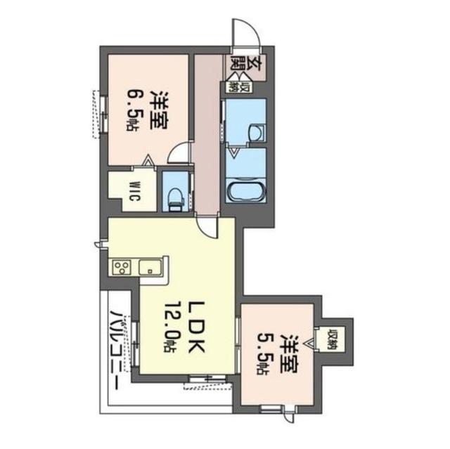 LINA MAISON YOKOHAMA(2LDK/2階)の間取り写真