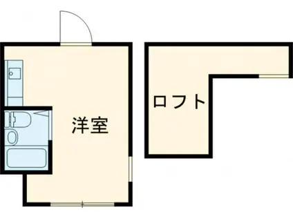 ウッディー吉祥寺(ワンルーム/2階)の間取り写真