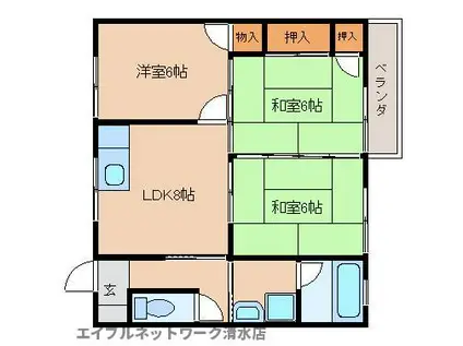 コリントスゆう&あい(3LDK/2階)の間取り写真