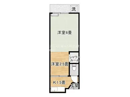 カーサ・イースト(2K/1階)の間取り写真