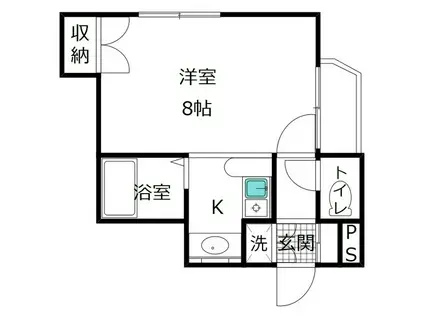 メゾンドラメール白菊(1K/2階)の間取り写真