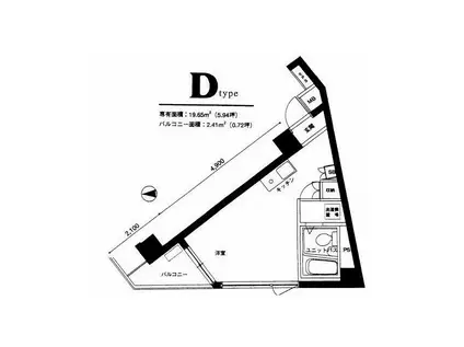 ジェイパーク恵比寿(ワンルーム/4階)の間取り写真