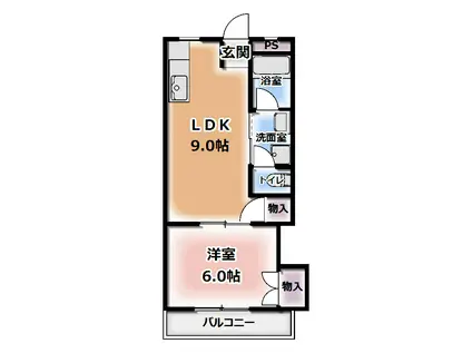 成和ハイツI(1LDK/3階)の間取り写真