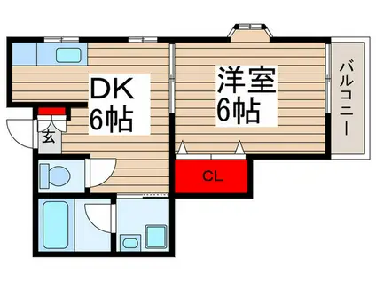 レジデンスKATO(1DK/3階)の間取り写真
