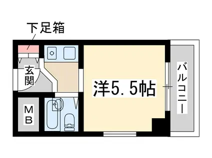 朝日プラザ新大阪アネックス(1K/4階)の間取り写真