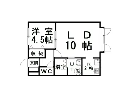 STELLA KITABOSHI(1LDK/2階)の間取り写真