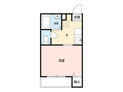 グランシャトー青山V西棟II(1K/2階)の間取り写真