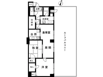ライオンズマンション西舞子(2SLDK/7階)の間取り写真