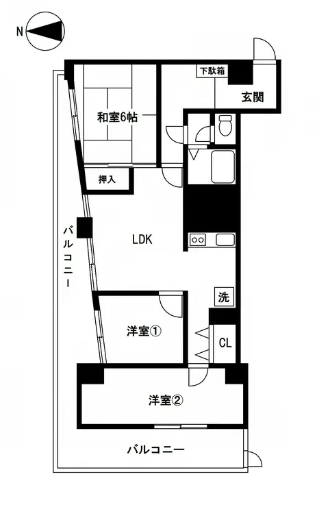 田無マーシャンハイツ 2階階 間取り