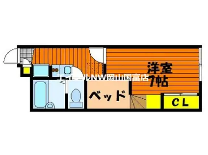 レオパレスセフティ半田(1K/1階)の間取り写真