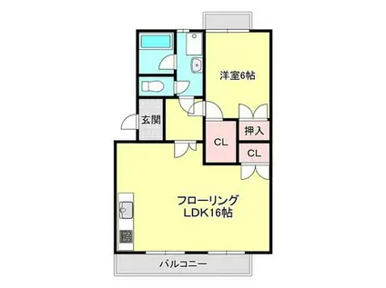 原田マンション(1LDK/2階)の間取り写真