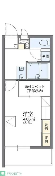 レオパレスストラーダ 3階階 間取り