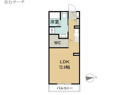 BEREO SANKOU(ワンルーム/1階)の間取り写真