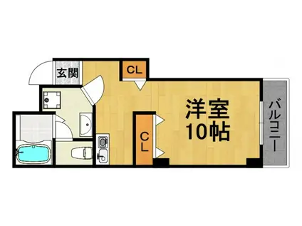 パークサイド西台(1K/3階)の間取り写真