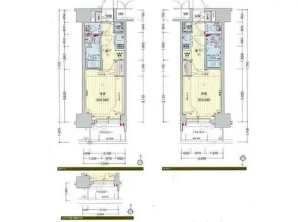 プレサンス丸の内レジデンスIII(1K/6階)の間取り写真