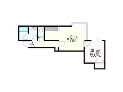 ウッドビレッジIII(1LDK/3階)の間取り写真