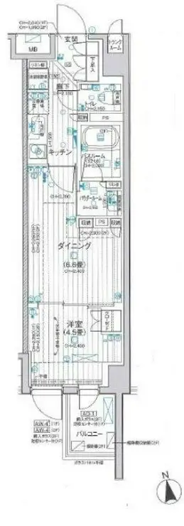 パレステージ文京江戸川橋 1階階 間取り