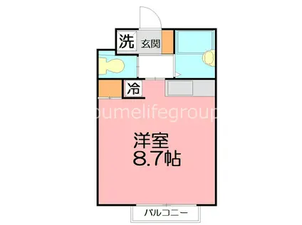 佐藤マンション(ワンルーム/1階)の間取り写真