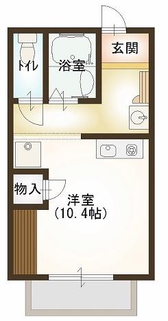 グリーンハートマンション(ワンルーム/3階)の間取り写真