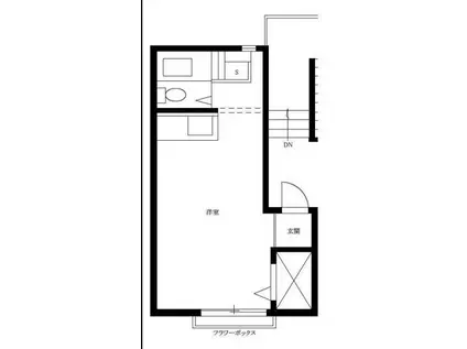 メゾン澤田 G棟(ワンルーム/2階)の間取り写真