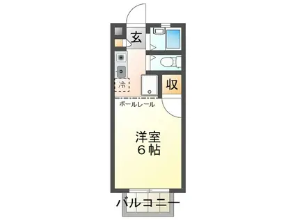 ハイテックII番館(ワンルーム/1階)の間取り写真