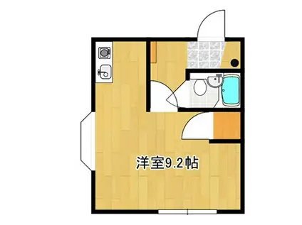 アトリウムM(ワンルーム/1階)の間取り写真