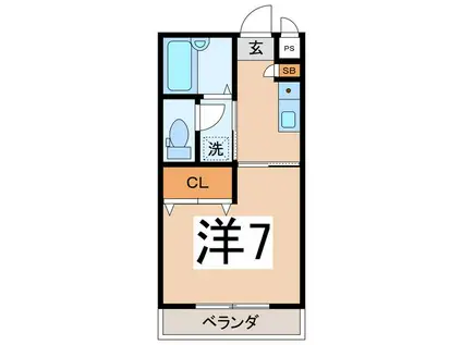 グランド・ミカ(1K/3階)の間取り写真