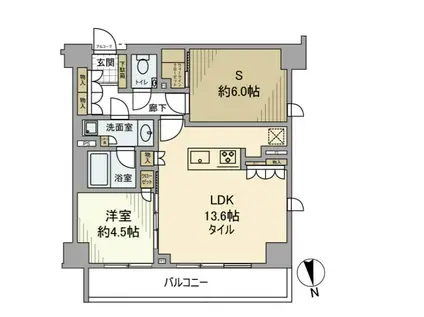 ピアース碑文谷五丁目(2LDK/1階)の間取り写真