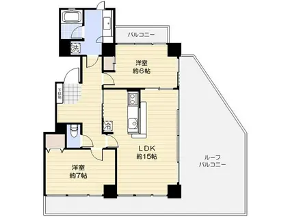 ベルペサージュ(2LDK/3階)の間取り写真