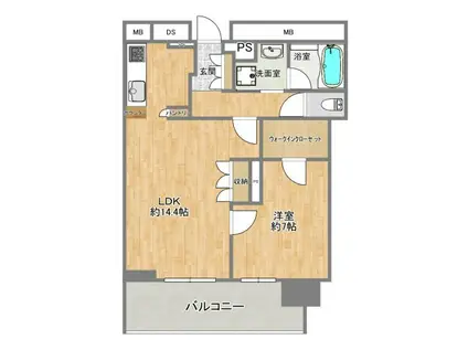 BRILLIATOWER箕面船場TOP OF THE HILL(1LDK/12階)の間取り写真