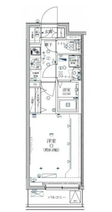 クレイシア菊川 7階階 間取り