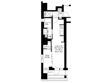 ピアース銀座レジデンス(1LDK/4階)の間取り写真