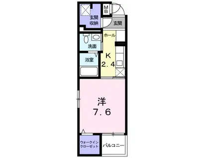 メゾン ド アミティエ(1K/1階)の間取り写真
