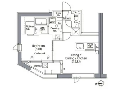 エルスタンザ文京湯島(1LDK/8階)の間取り写真