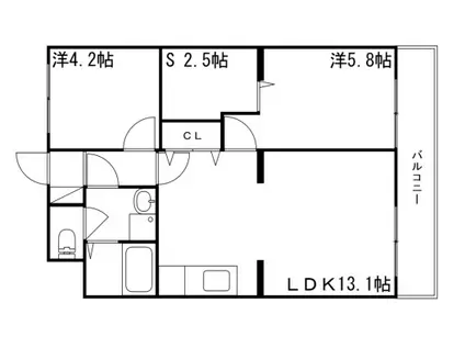 ロストフ88(2LDK/1階)の間取り写真