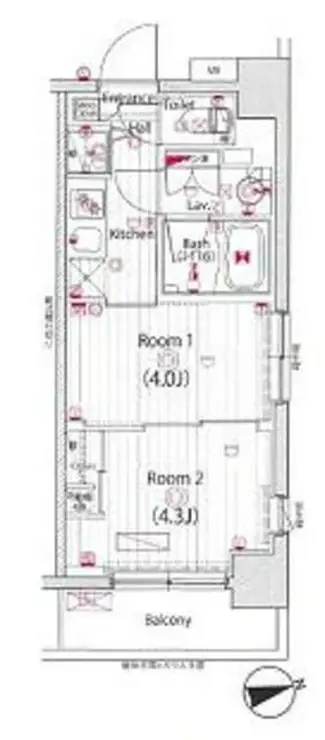 ガーラ・ヴィスタ練馬中村橋 2階階 間取り