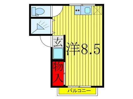 メゾン・エスポワール(ワンルーム/2階)の間取り写真